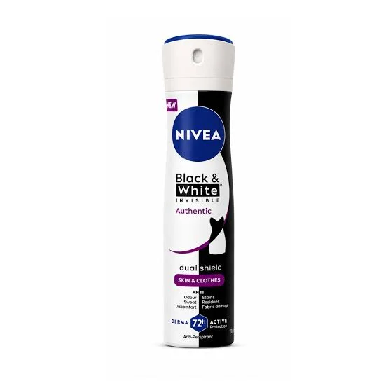NIVEA SPRAY INVISIBLE B&W AUTHENTIC (W)150ML