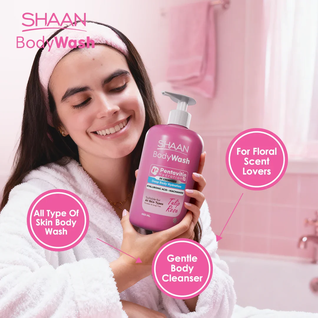Shaan Moisturizing Body Lotion – Tulip Scent (480 ml)