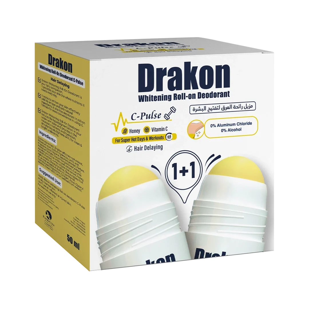 Drakon Whitening Roll-on Deodorant Hair Delaying C-Pulse (1+1 Free)