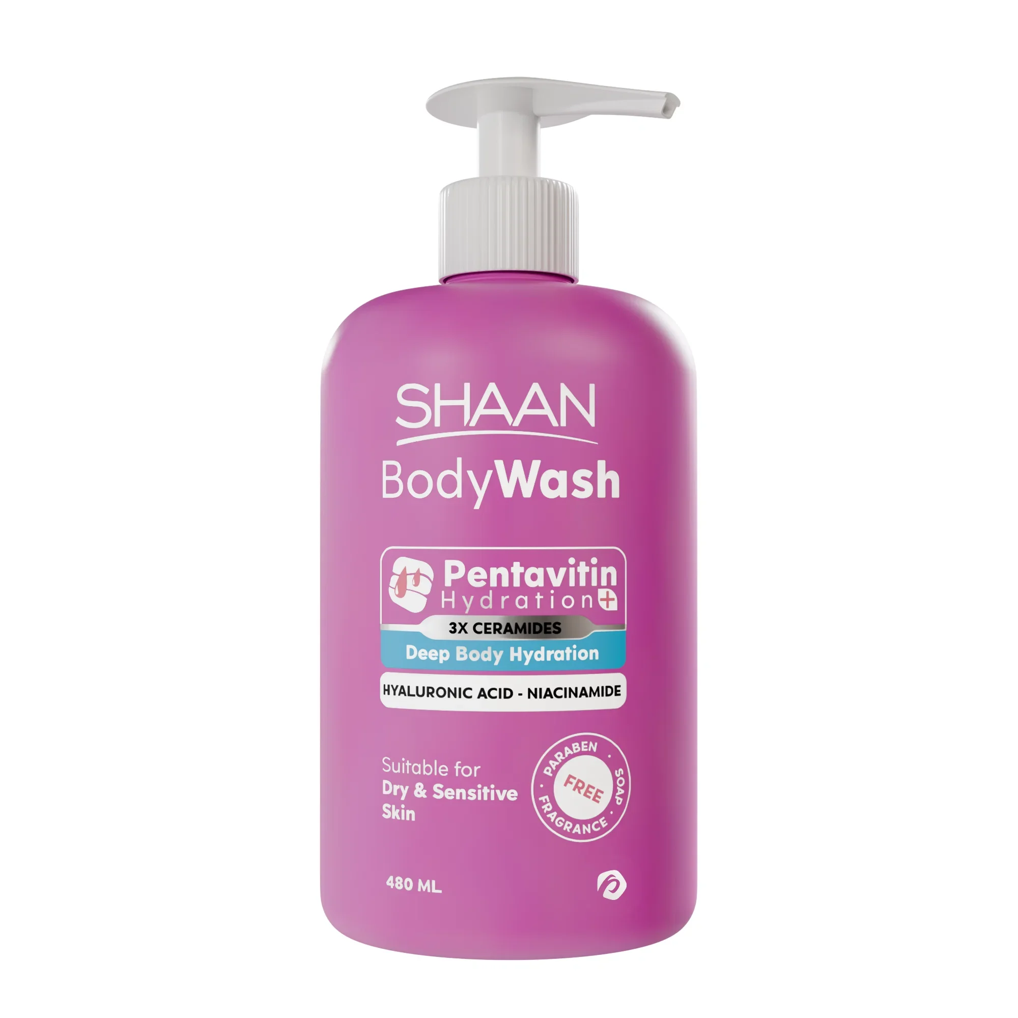 Shaan Moisturizing Body Wash Fragrance Free 480 ml