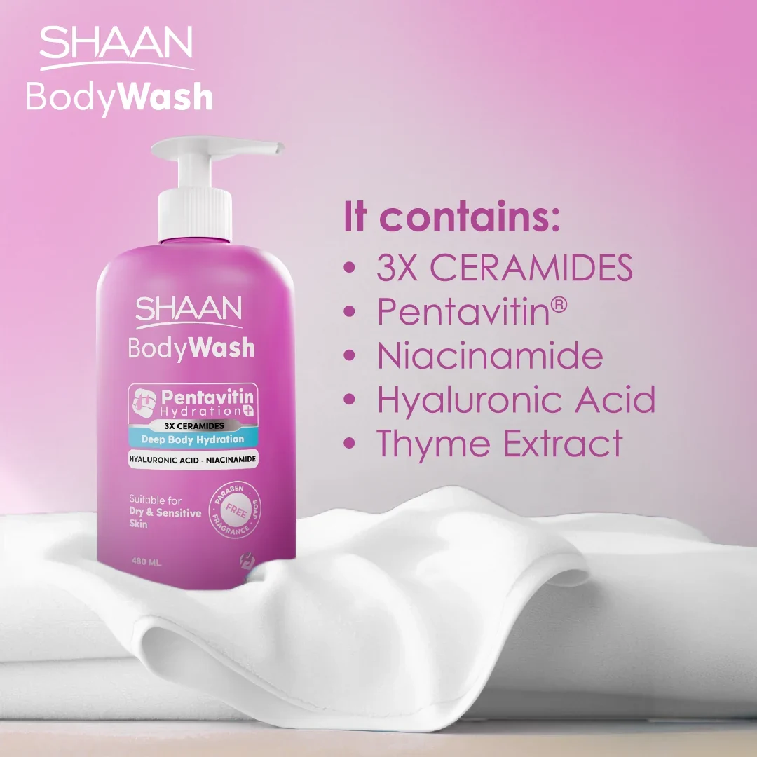 Shaan Moisturizing Body Wash Fragrance Free 480 ml