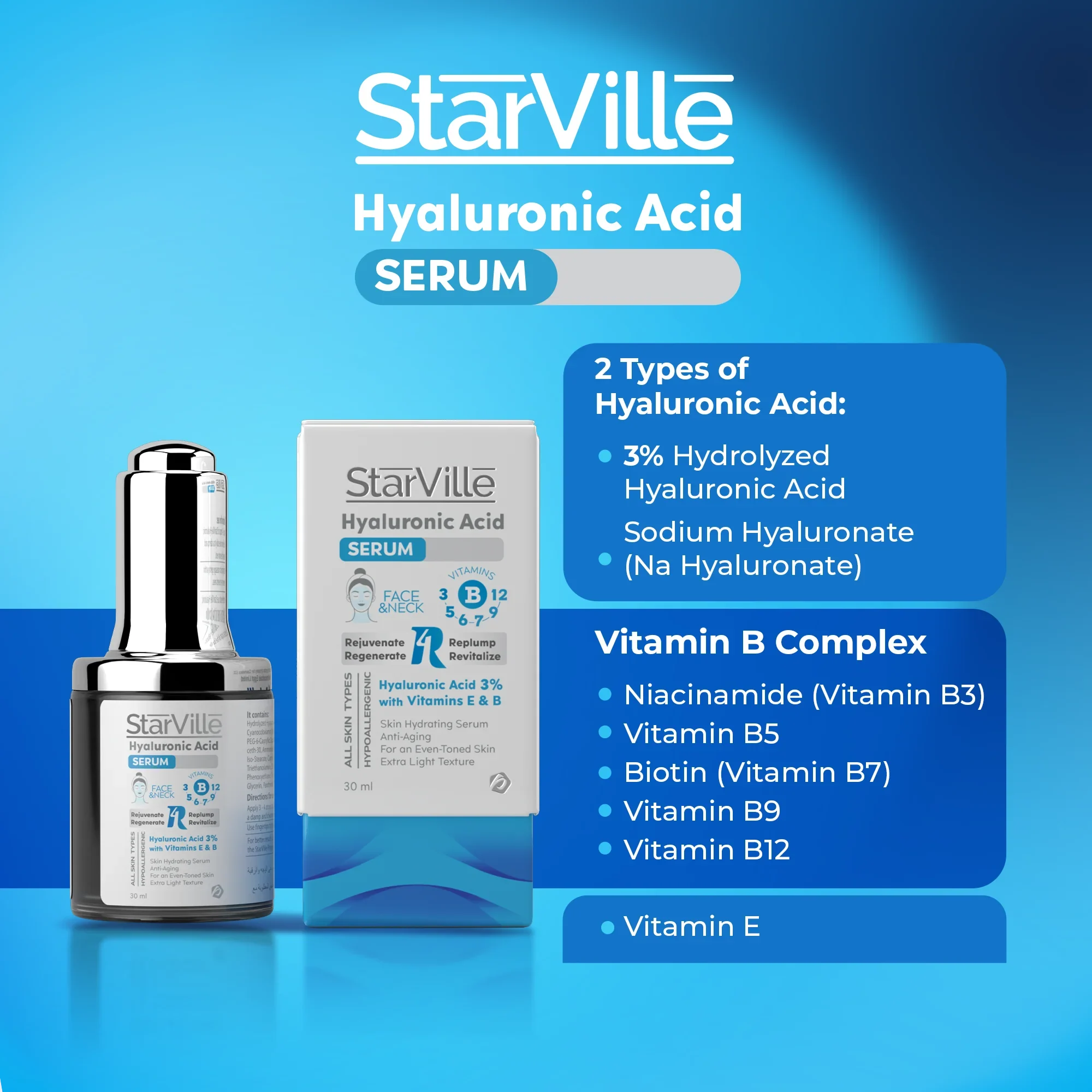 StarVille Hyaluronic Acid Serum 30ml