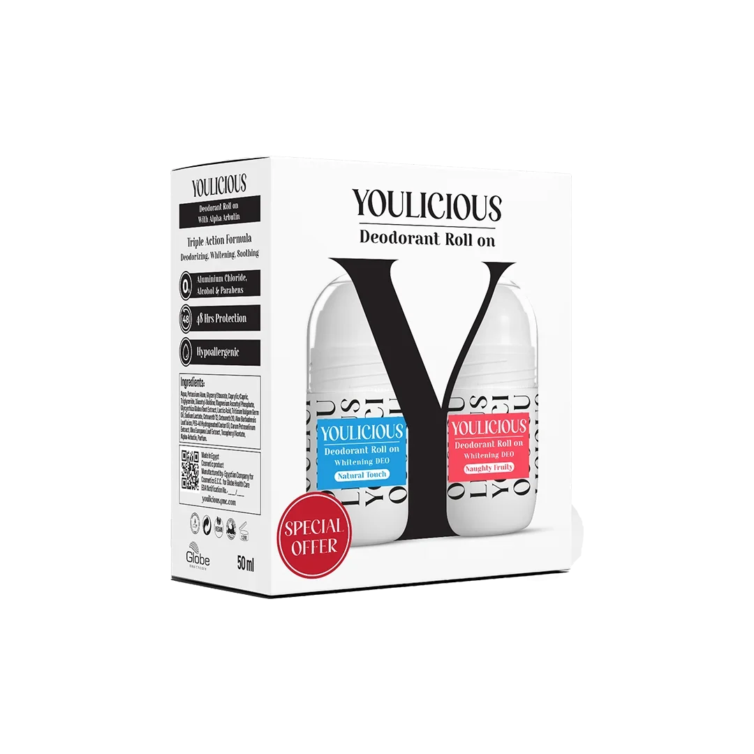 Youlicious Deodorant Roll On Natural Touch 50ml + Youlicious Roll On Naughty Fruity - Promo Pack