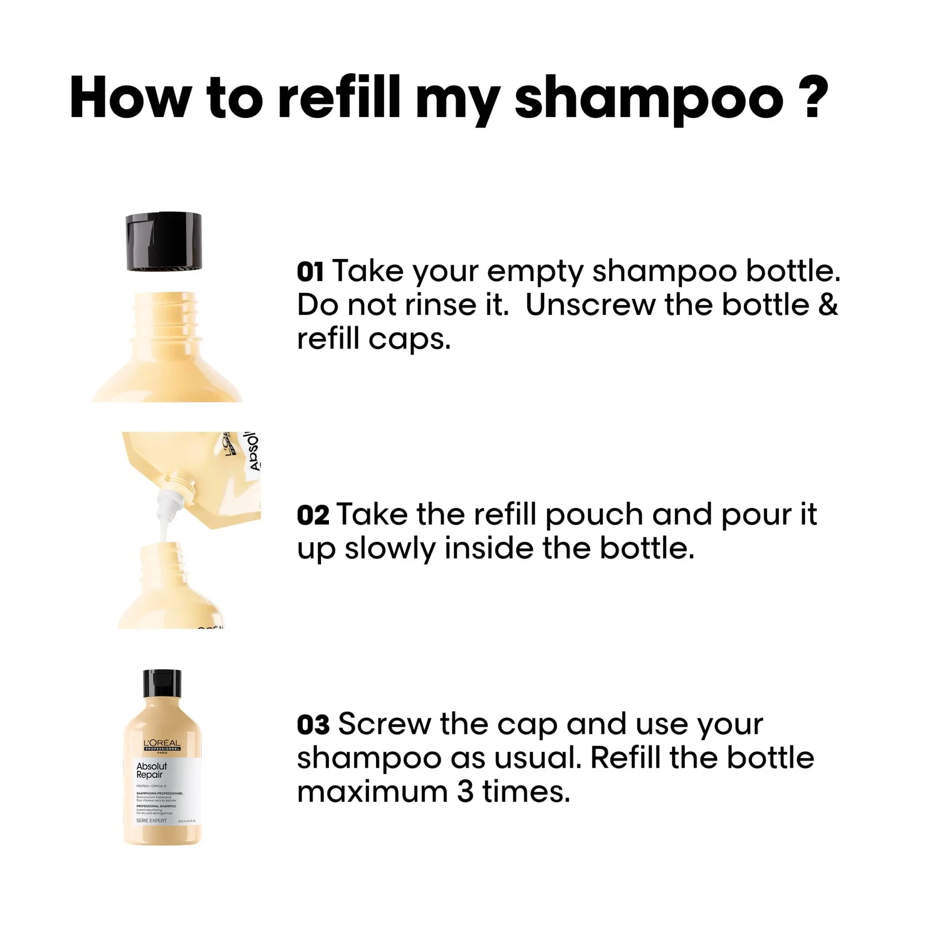 L'OREAL Professionnel Absolut Repair Instant Resurfacing Shampoo