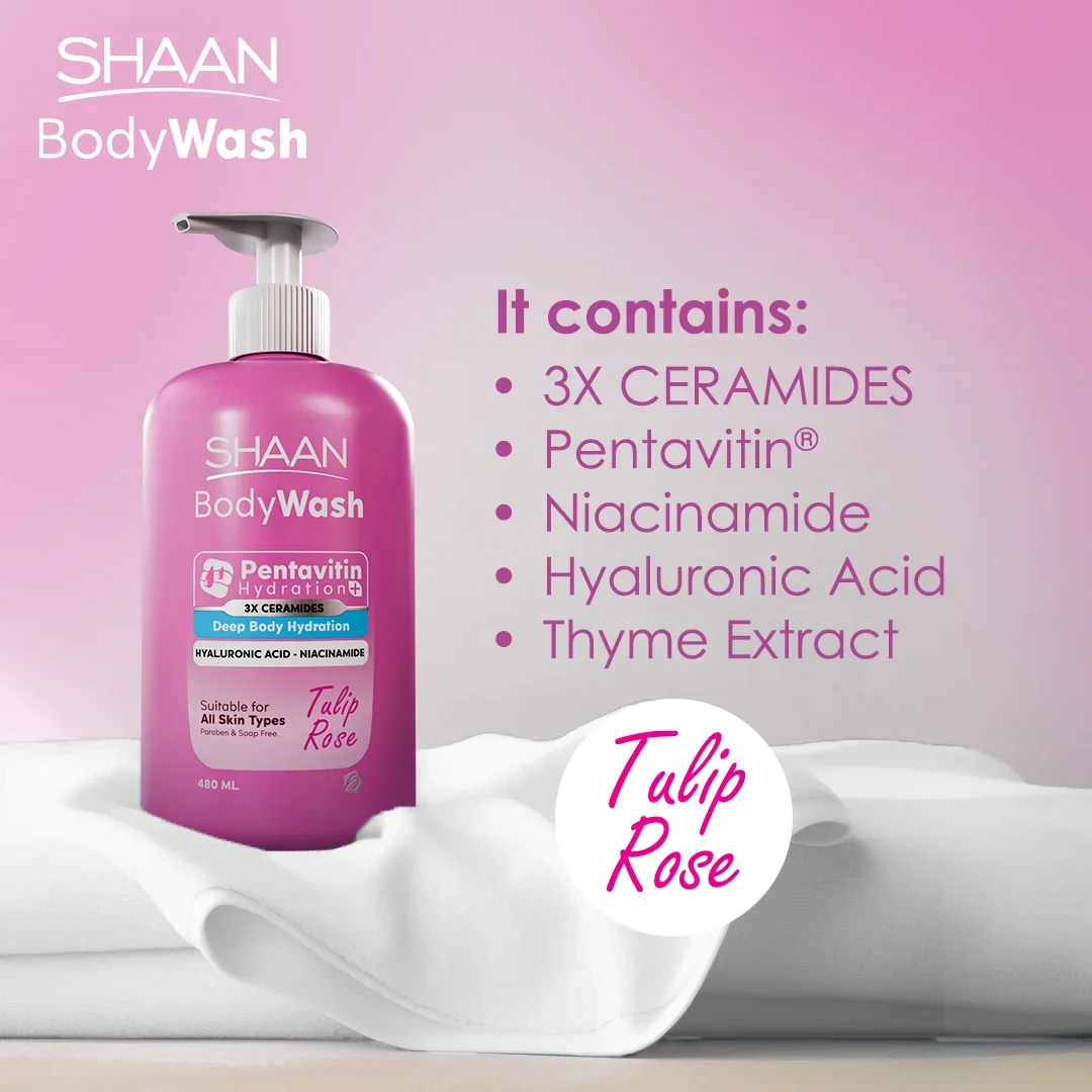 Shaan Moisturizing Body Lotion – Tulip Scent (480 ml)
